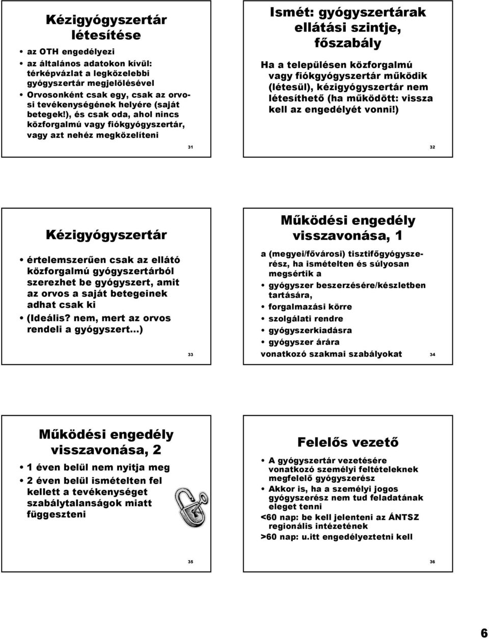 ), és csak oda, ahol nincs közforgalmú vagy fiókgyógyszertár, vagy azt nehéz megközelíteni 31 Ismét: gyógyszertárak ellátási szintje, f szabály Ha a településen közforgalmú vagy fiókgyógyszertár