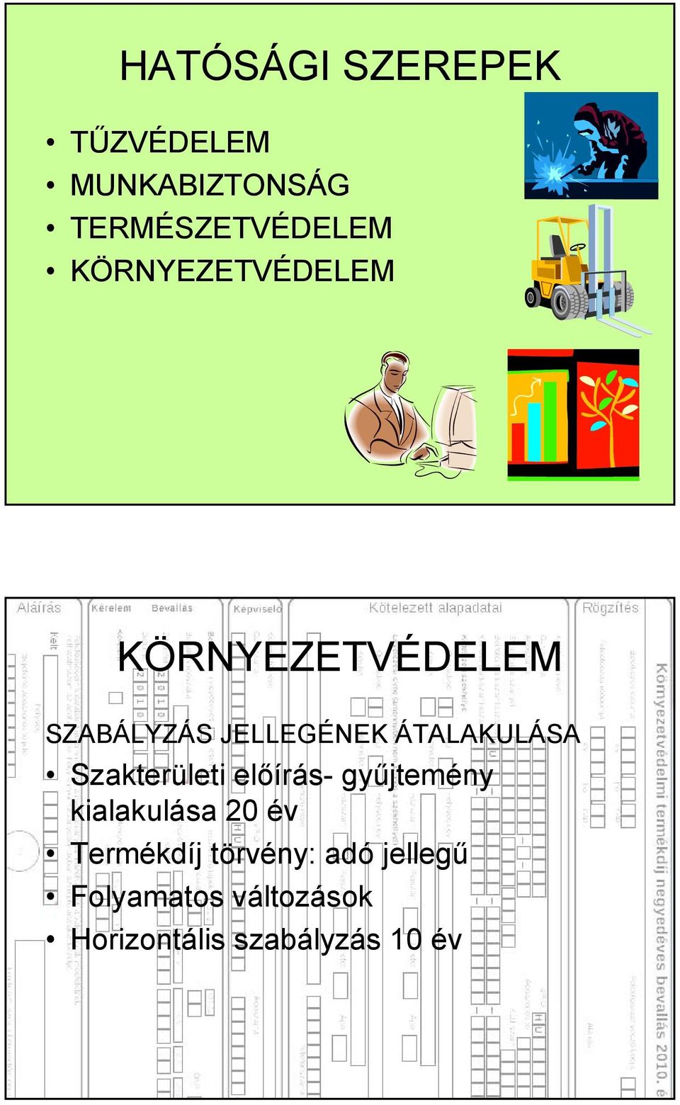 ÁTALAKULÁSA Szakterületi előírás- gyűjtemény kialakulása 20 év