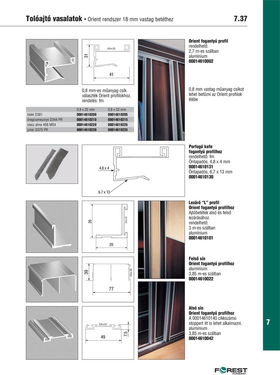 juhar D5 PR 000600 000605.8 x Porfogó kefe fogantyú profilhoz fm Öntapadós,,8 x mm 00060 Öntapadós, 6, x mm 000600 6. x 6 0 0.