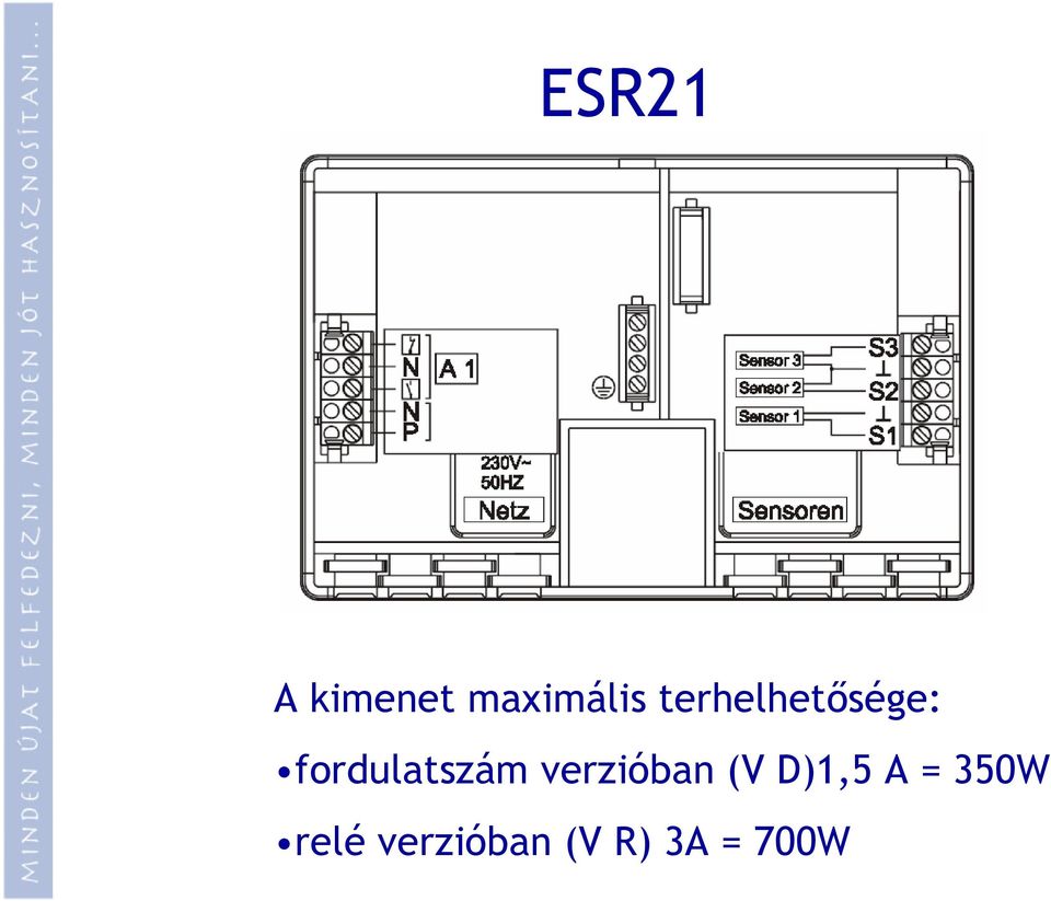 verzióban (V D)1,5 A = 350W