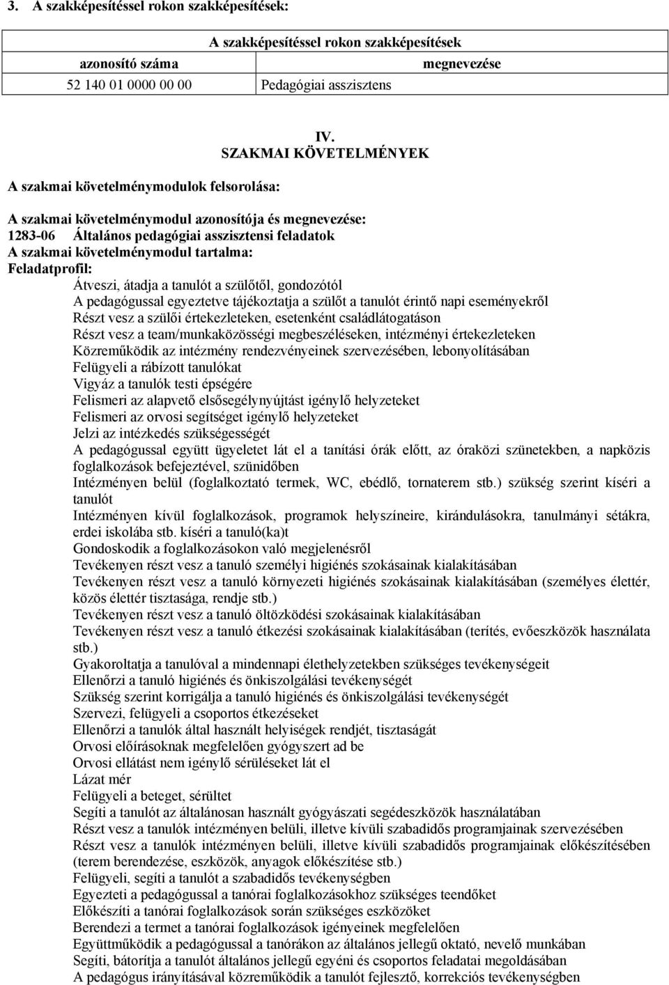 átadja a tanulót a szülőtől, gondozótól A pedagógussal egyeztetve tájékoztatja a szülőt a tanulót érintő napi eseményekről Részt vesz a szülői értekezleteken, esetenként családlátogatáson Részt vesz