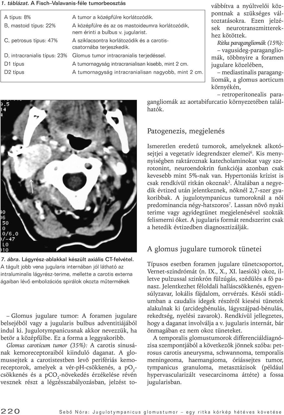 D1 típus A tumornagyság intracranialisan kisebb, mint 2 cm. D2 típus A tumornagyság intracranialisan nagyobb, mint 2 cm.