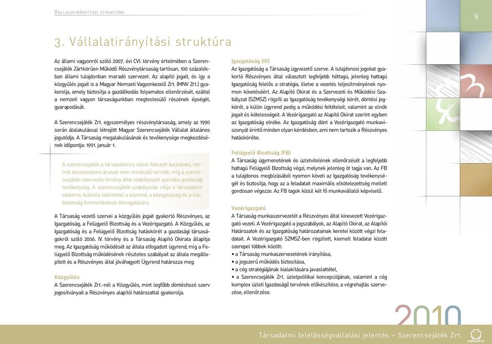 Társadalmi felelősségvállalási jelentés Szerencsejáték Zrt. - PDF Free  Download