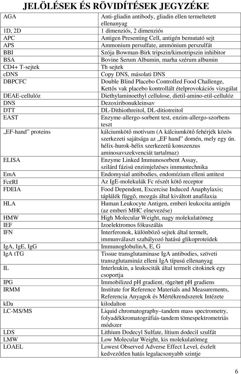 Blind Placebo Controlled Food Challenge, Kettıs vak placebo kontrollált ételprovokációs vizsgálat DEAE-cellulóz Diethylaminoethyl cellulose, dietil-amino-etil-cellulóz DNS Dezoxiribonukleinsav DTT