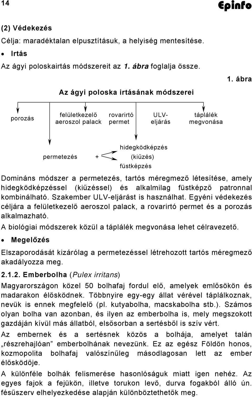 ábra Az ágyi poloska irtásának módszerei porozás felületkezelő aeroszol palack rovarirtó permet ULVeljárás táplálék megvonása permetezés + hidegködképzés (kiűzés) füstképzés Domináns módszer a