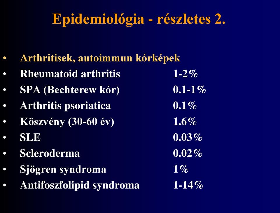 SPA (Bechterew kór) 0.1-1% Arthritis psoriatica 0.