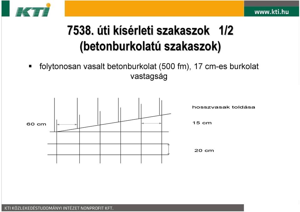 vasalt betonburkolat (500 fm), 17 cm-es