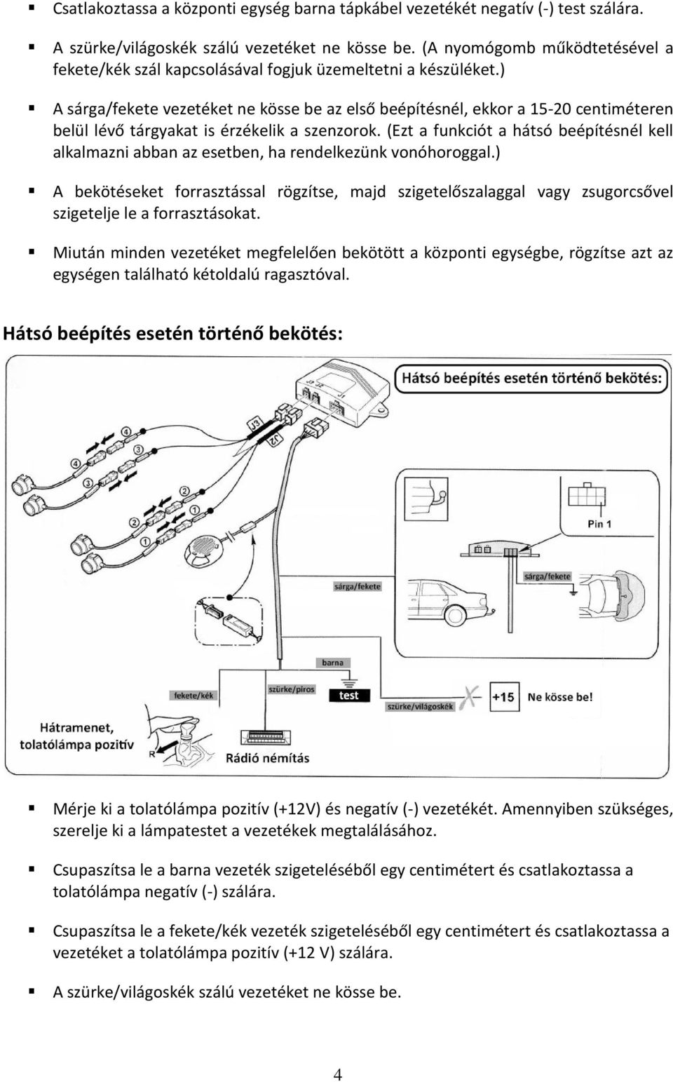 Beszerelési és használati útmutató - PDF Ingyenes letöltés