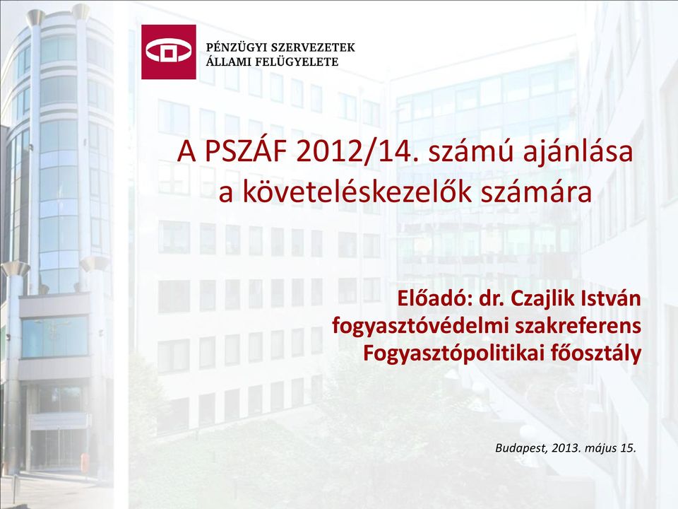 Előadó: dr.