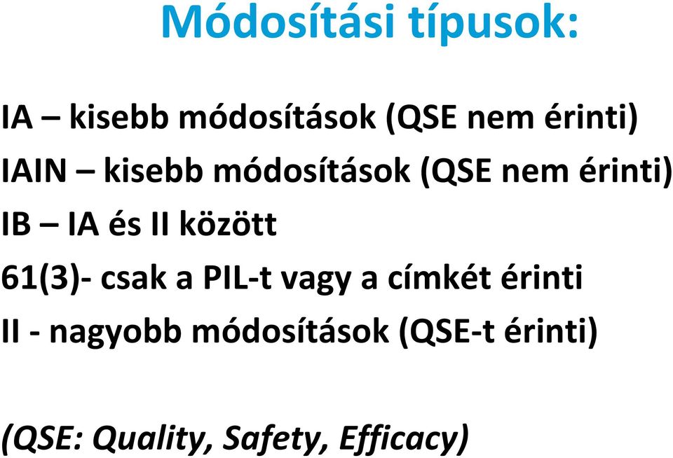 II között 61(3)- csak a PIL-t vagy a címkét érinti II -