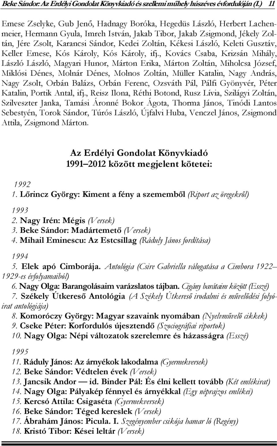 Kékesi László, Keleti Gusztáv, Keller Emese, Kós Károly, Kós Károly, ifj.