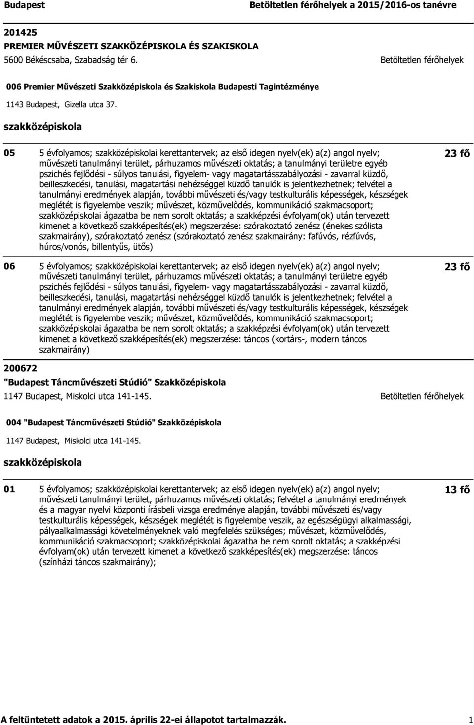 05 06 5 évfolyamos; i kerettantervek; az első idegen nyelv(ek) a(z) angol nyelv; művészeti tanulmányi terület, párhuzamos művészeti oktatás; a tanulmányi területre egyéb pszichés fejlődési - súlyos