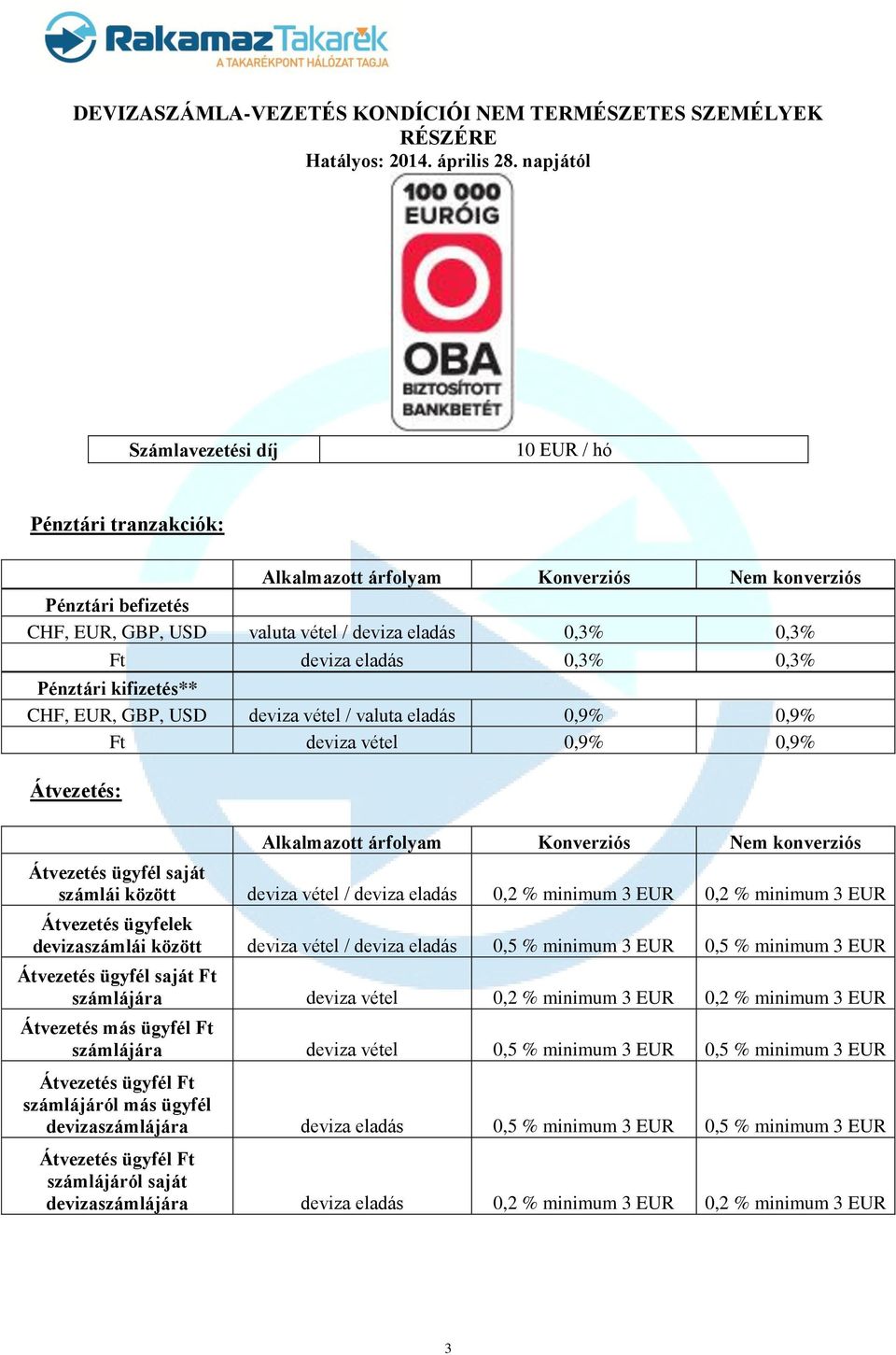 GBP, USD deviza vétel / valuta eladás 0,9% 0,9% Ft deviza vétel 0,9% 0,9% Átvezetés: Átvezetés ügyfél saját számlái között deviza vétel / deviza eladás 0,2 % minimum 3 EUR 0,2 % minimum 3 EUR