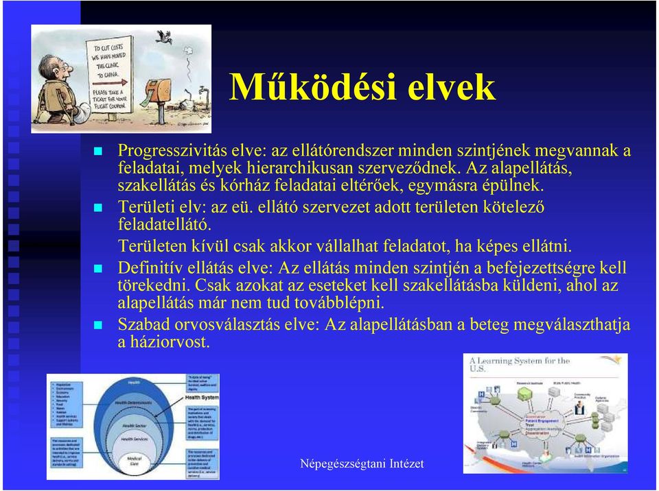 Területen kívül csak akkor vállalhat feladatot, ha képes ellátni. Definitív ellátás elve: Az ellátás minden szintjén a befejezettségre kell törekedni.