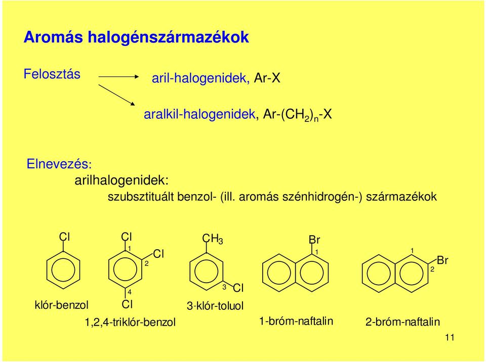 szubsztituált benzol- (ill.