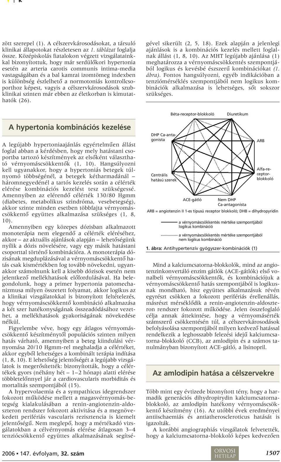 különbség észlelhetô a normotoniás kontrollcsoporthoz képest, vagyis a célszervkárosodások szubklinikai szinten már ebben az életkorban is kimutathatók (26).
