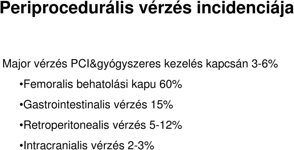 behatolási kapu 60% Gastrointestinalis vérzés 15%