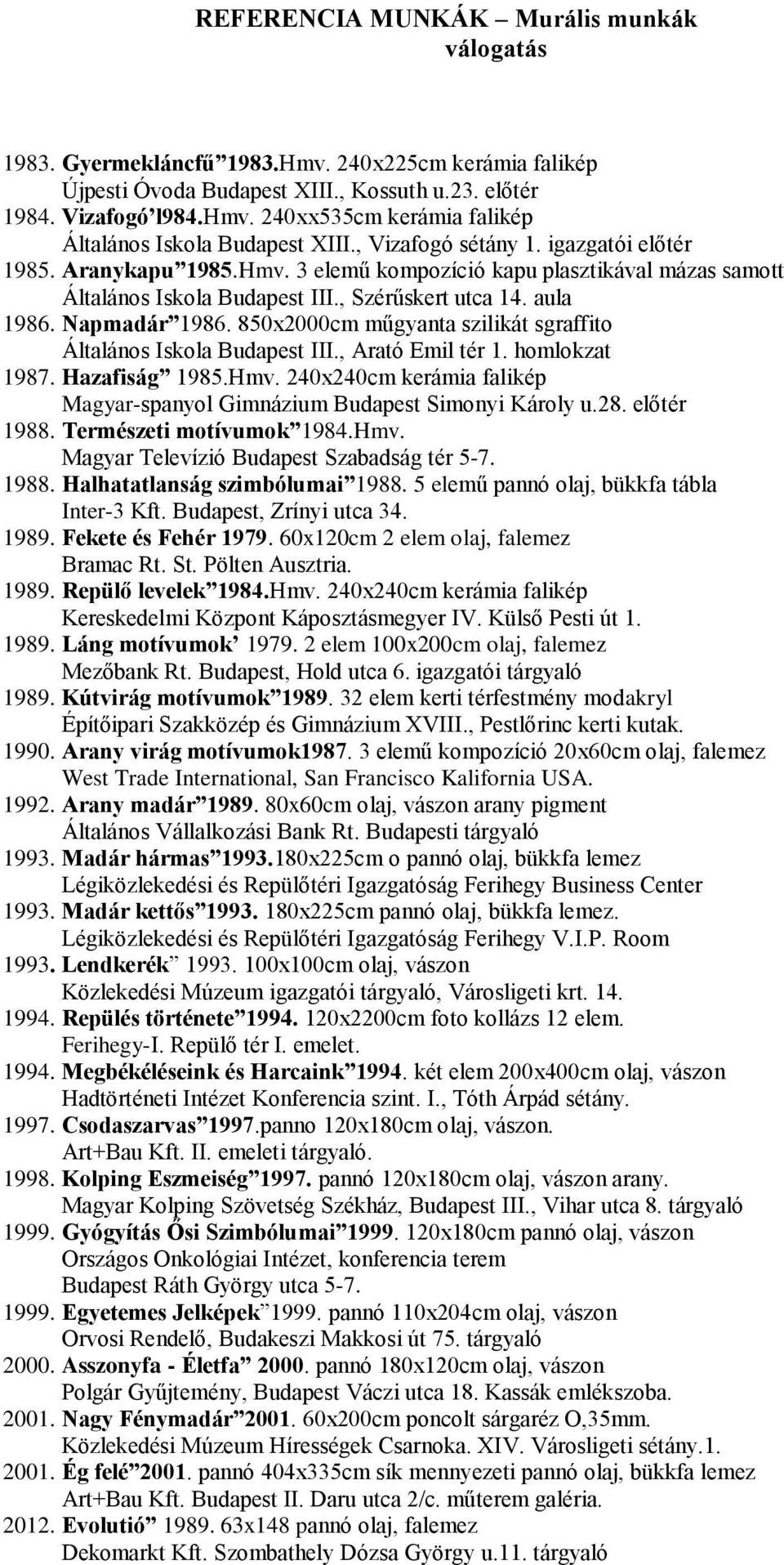 3 elemű kompozíció kapu plasztikával mázas samott Általános Iskola Budapest III., Szérűskert utca 14. aula 1986. Napmadár 1986. 850x2000cm műgyanta szilikát sgraffito Általános Iskola Budapest III.