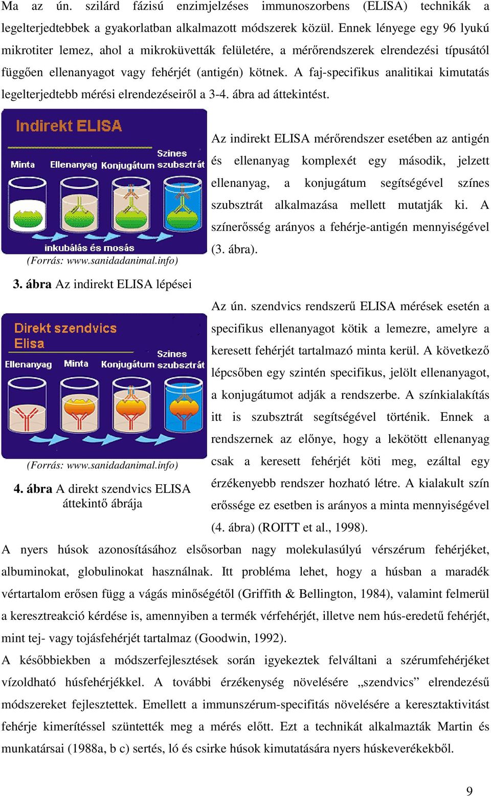 A faj-specifikus analitikai kimutatás legelterjedtebb mérési elrendezéseiről a 3-4. ábra ad áttekintést. (Forrás: www.sanidadanimal.