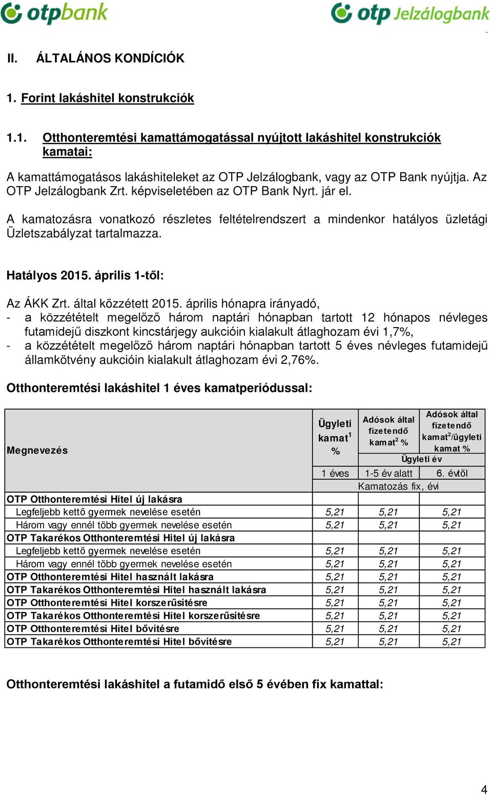 április 1-től: Az ÁKK Zrt. által közzétett 2015.