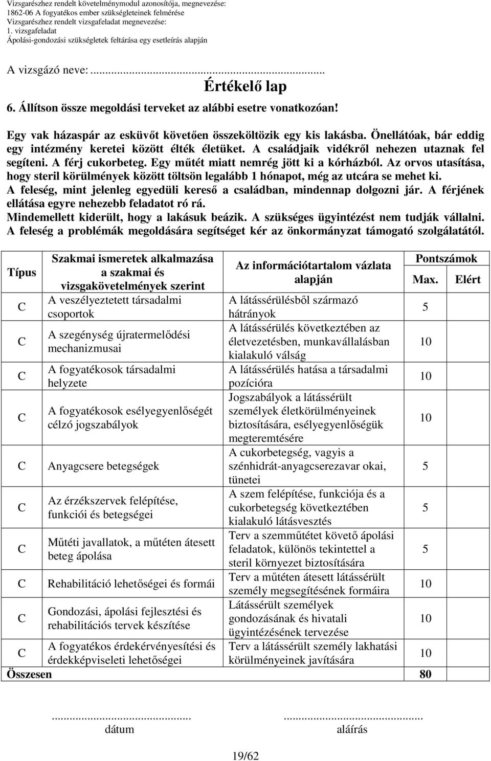 Az orvos utasítása, hogy steril körülmények között töltsön legalább 1 hónapot, még az utcára se mehet ki. A feleség, mint jelenleg egyedüli keresı a családban, mindennap dolgozni jár.