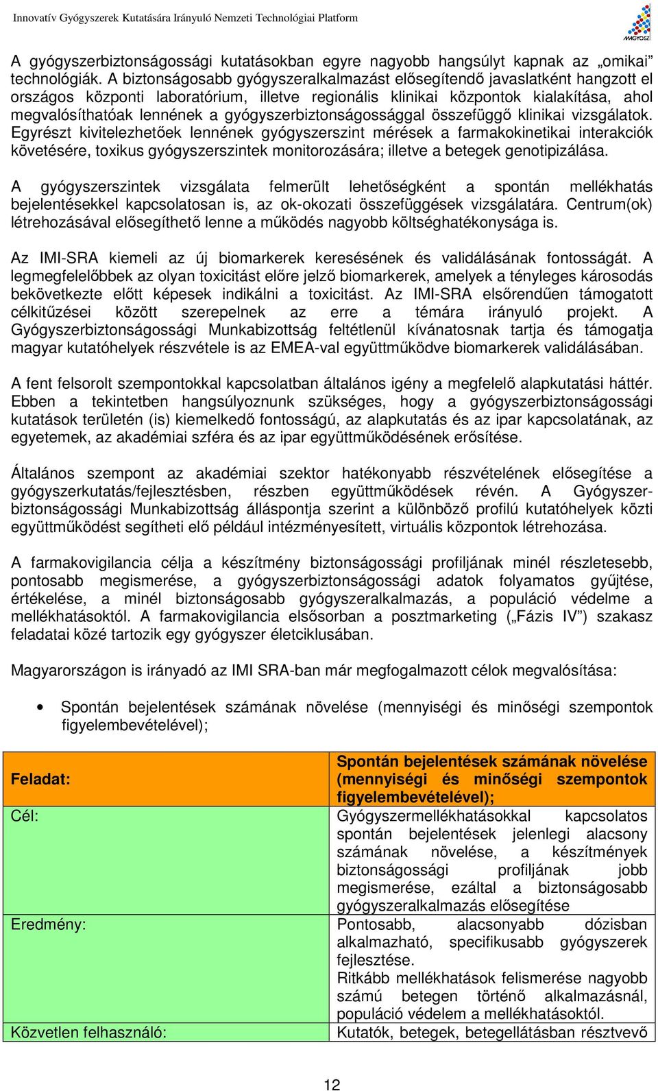gyógyszerbiztonságossággal összefüggő klinikai vizsgálatok.
