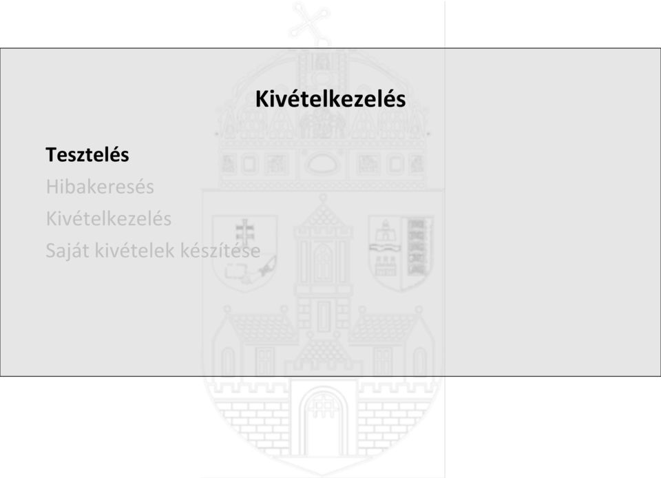 Kivételkezelés
