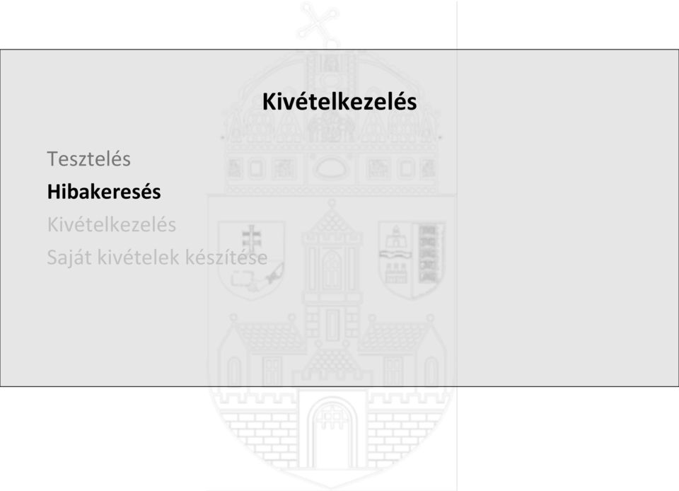 Kivételkezelés