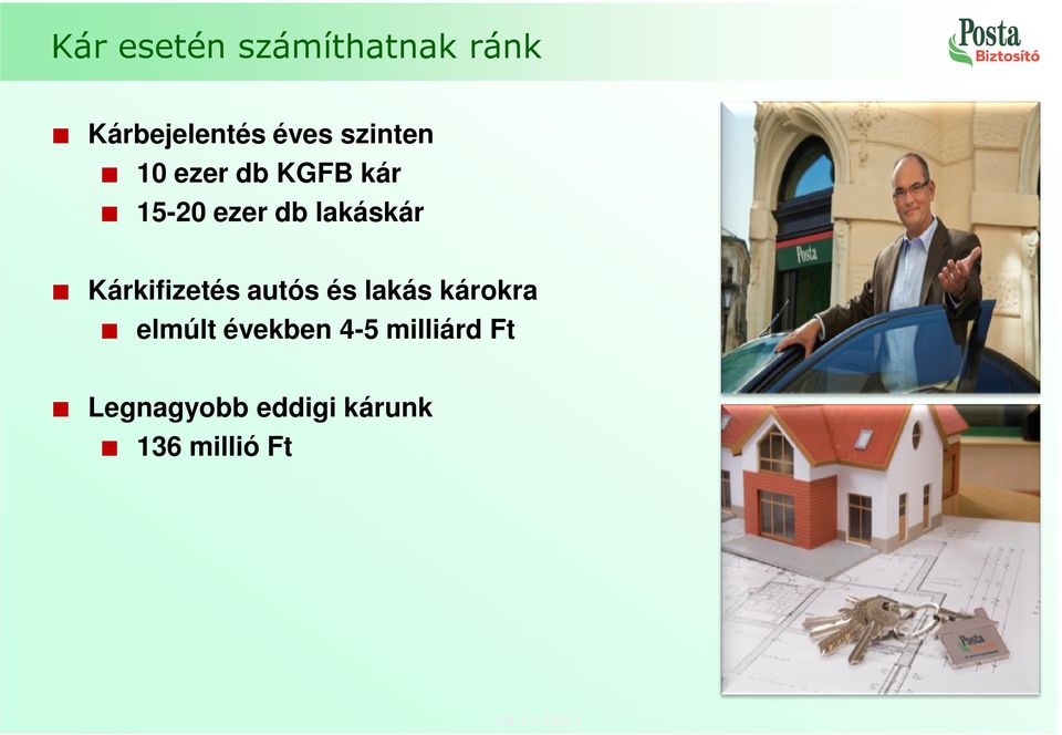 Kárkifizetés autós és lakás károkra elmúlt években