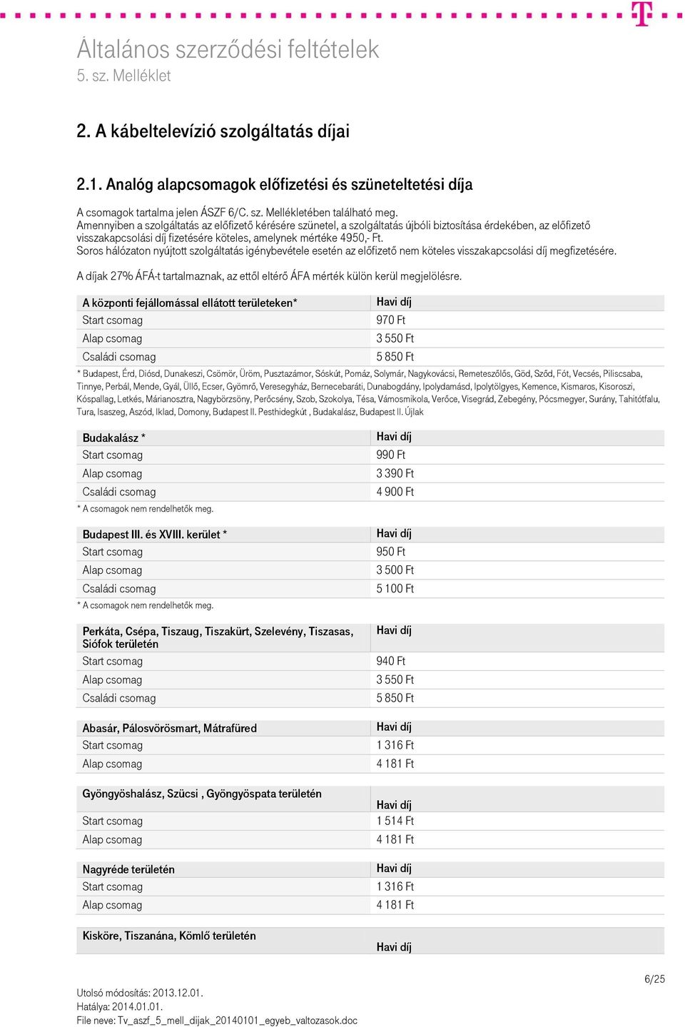 Soros hálózaton nyújtott szolgáltatás igénybevétele esetén az előfizető nem köteles visszakapcsolási díj megfizetésére.
