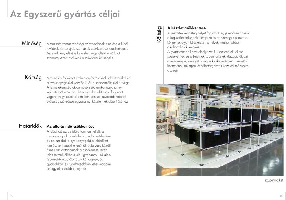 A termelési folyamat emberi erőforrásokkal, telepítésekkel és a nyersanyagokkal kezdődik, és a késztermékekkel ér véget.