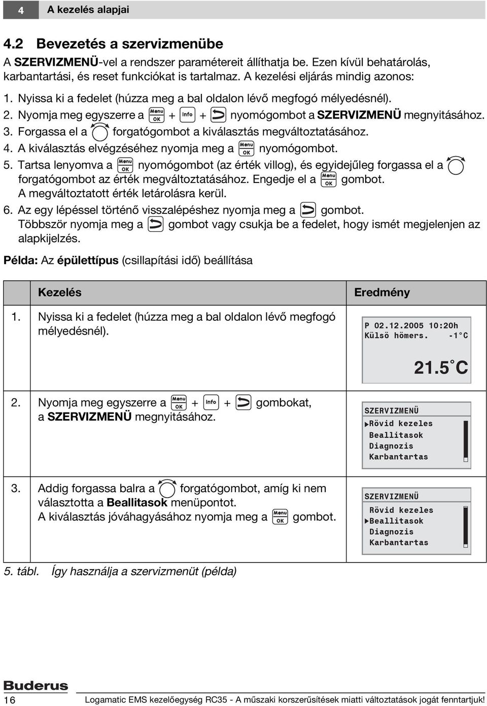 Forgassa el a forgatógombot a kiválasztás megváltoztatásához. 4. A kiválasztás elvégzéséhez nyomja meg a nyomógombot. 5.