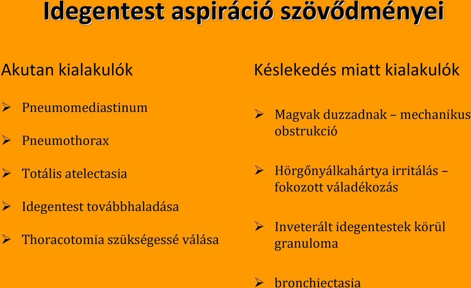 Késlekedés miatt kialakulók Magvak duzzadnak mechanikus obstrukció