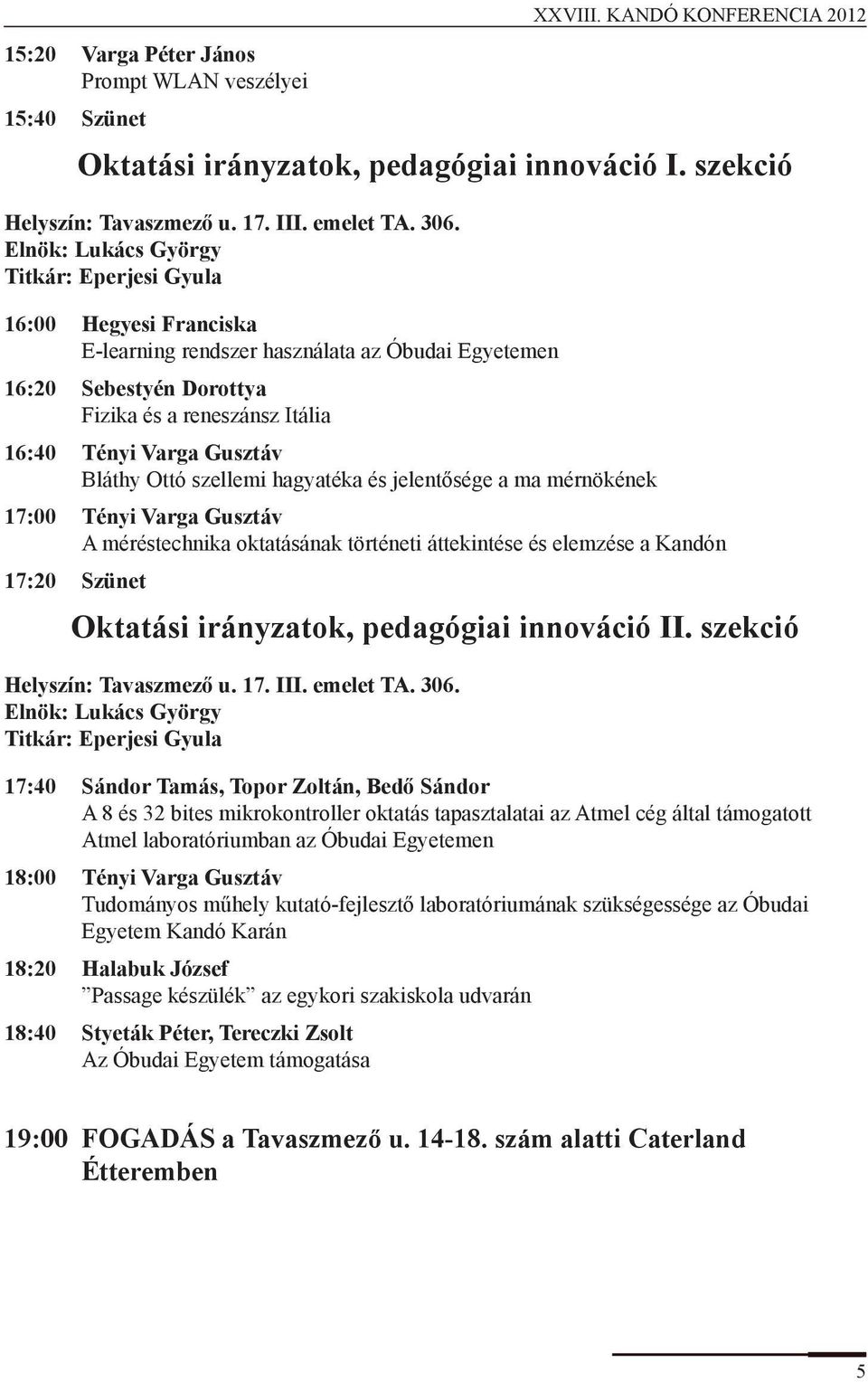 XXVIII. KANDÓ KONFERENCIA Plenáris szekció - PDF Free Download