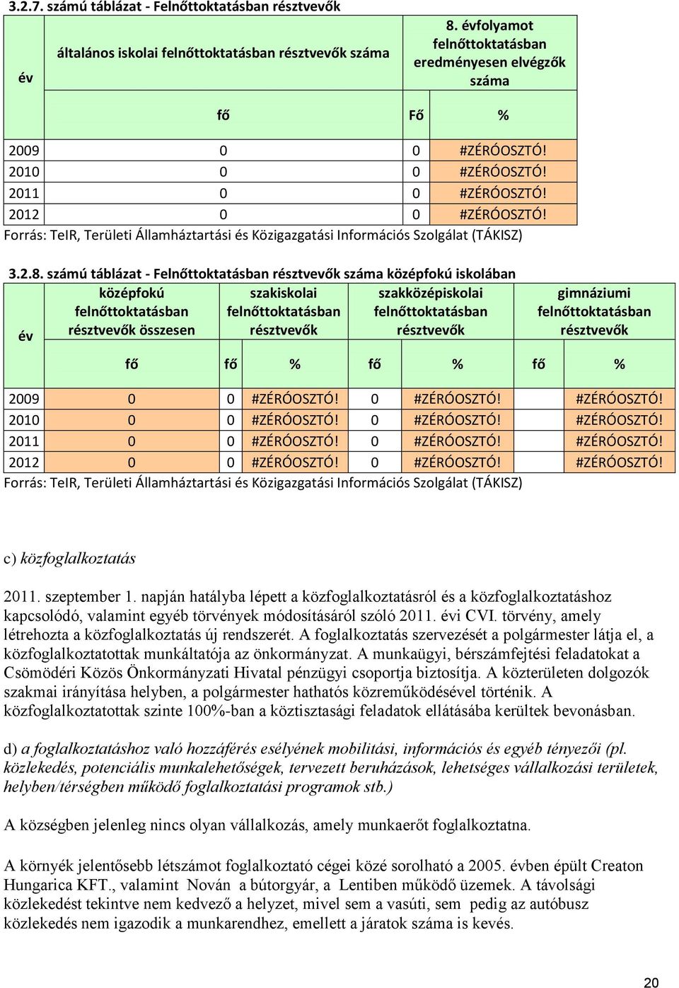 számú táblázat - Felnőttoktatásban résztvevők száma középfokú iskolában év középfokú felnőttoktatásban résztvevők összesen szakiskolai felnőttoktatásban résztvevők szakközépiskolai felnőttoktatásban