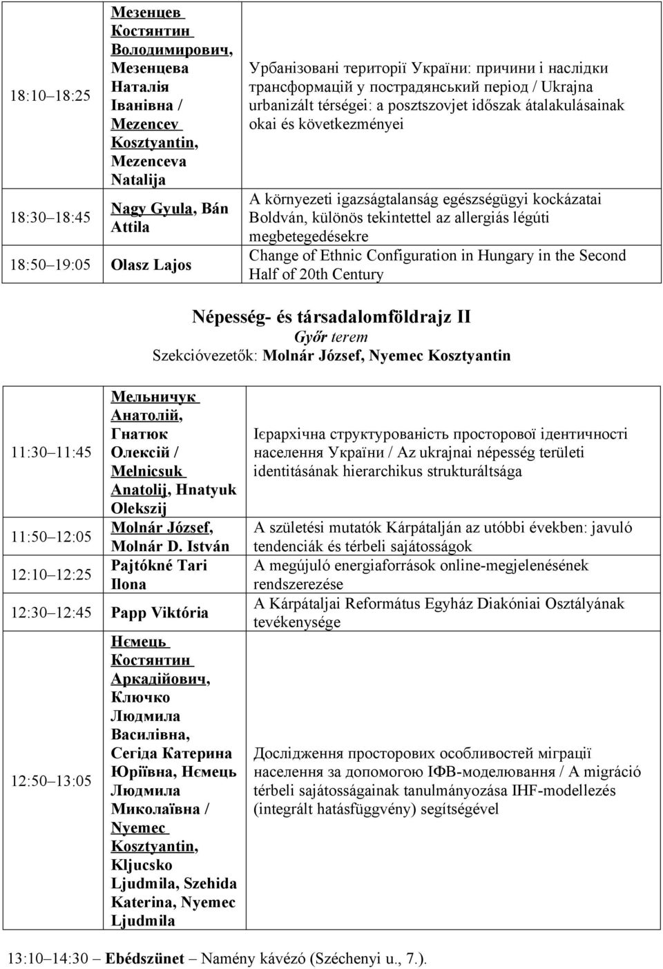 egészségügyi kockázatai Boldván, különös tekintettel az allergiás légúti megbetegedésekre Change of Ethnic Configuration in Hungary in the Second Half of 20th Century Népesség- és társadalomföldrajz