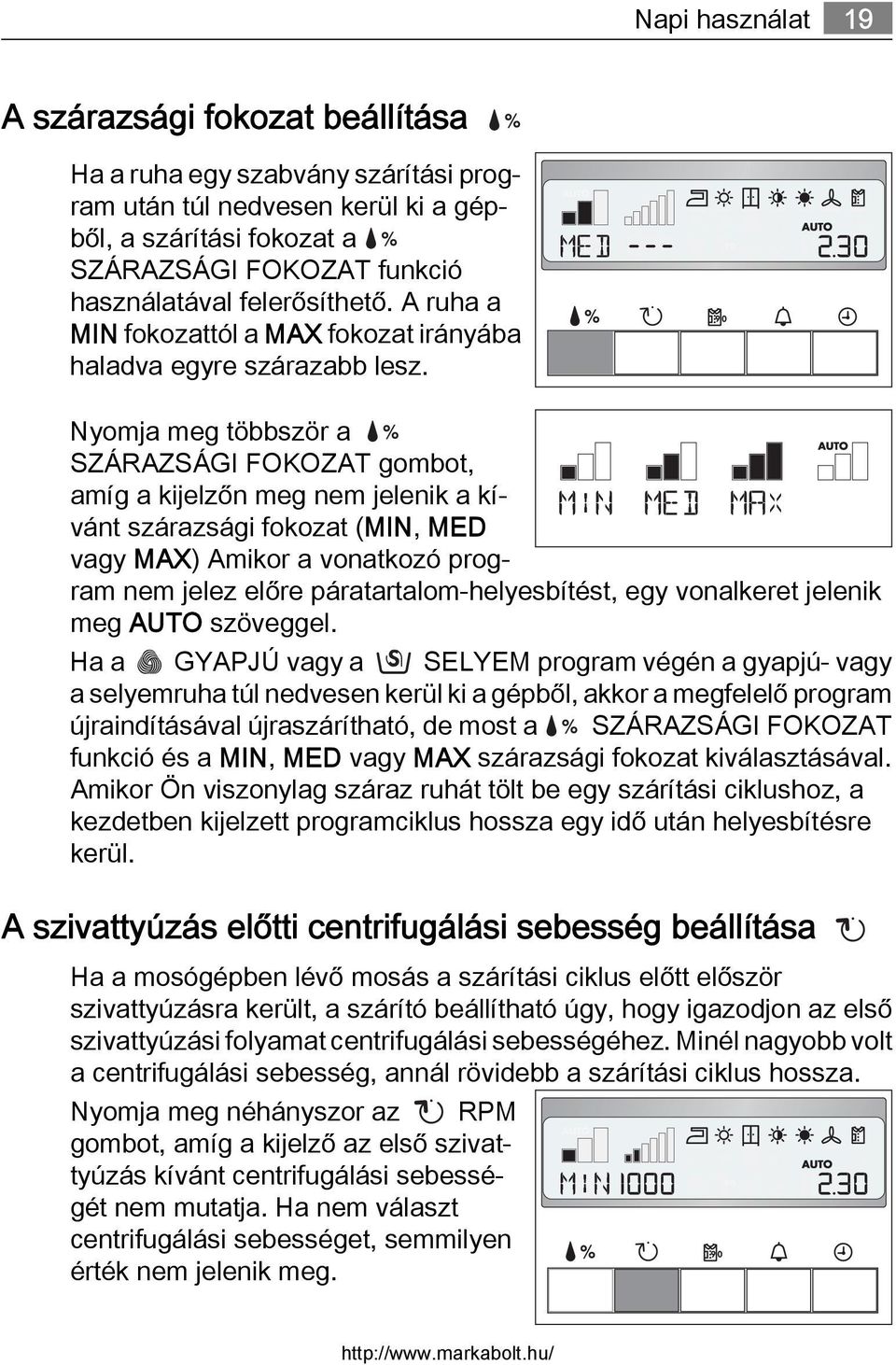 LAVATHERM Kondenzátoros szárítógép hőszivattyúval. Használati útmutató. -  PDF Ingyenes letöltés