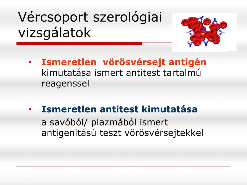 tartalmú reagenssel Ismeretlen antitest kimutatása a