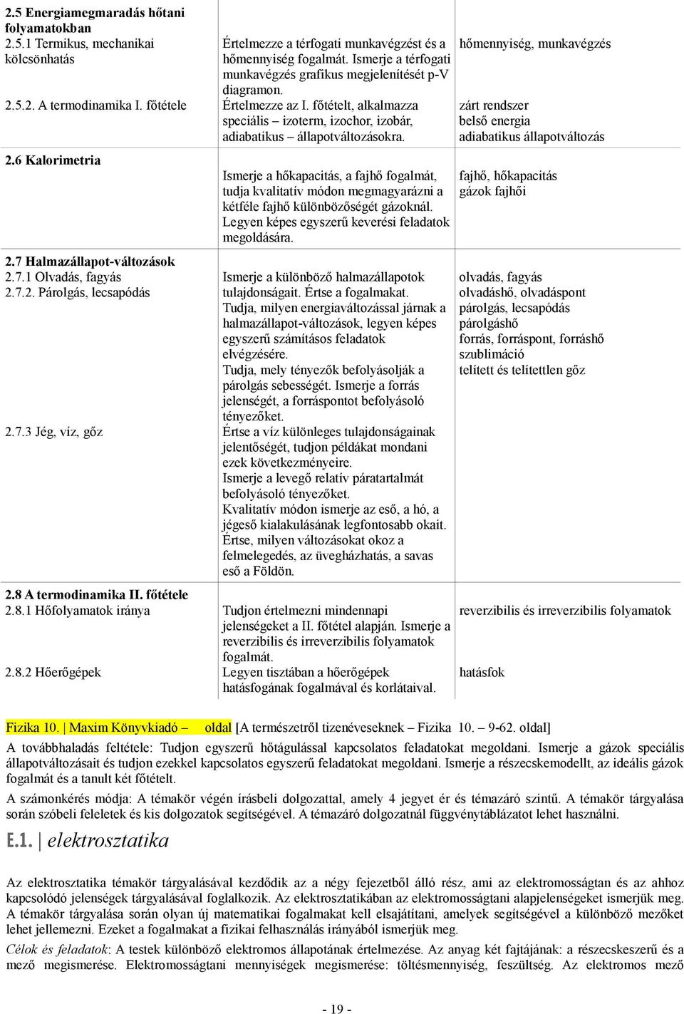 Ismerje a térfogati munkavégzés grafikus megjelenítését p-v diagramon. Értelmezze az I. főtételt, alkalmazza speciális izoterm, izochor, izobár, adiabatikus állapotváltozásokra.