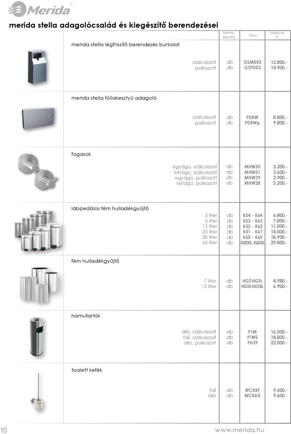 200.- 3.600.- 2.900.- 3.200.- lábpedálos fém hulladékgyűjtő 3 liter 5 liter 12 liter 20 liter 30 liter 45 liter K54 - K64 K53 - K63 K52 - K62 K51 - K61 K50 - K60 K50XL- K60XL 6.800.- 7.800.- 11.000.
