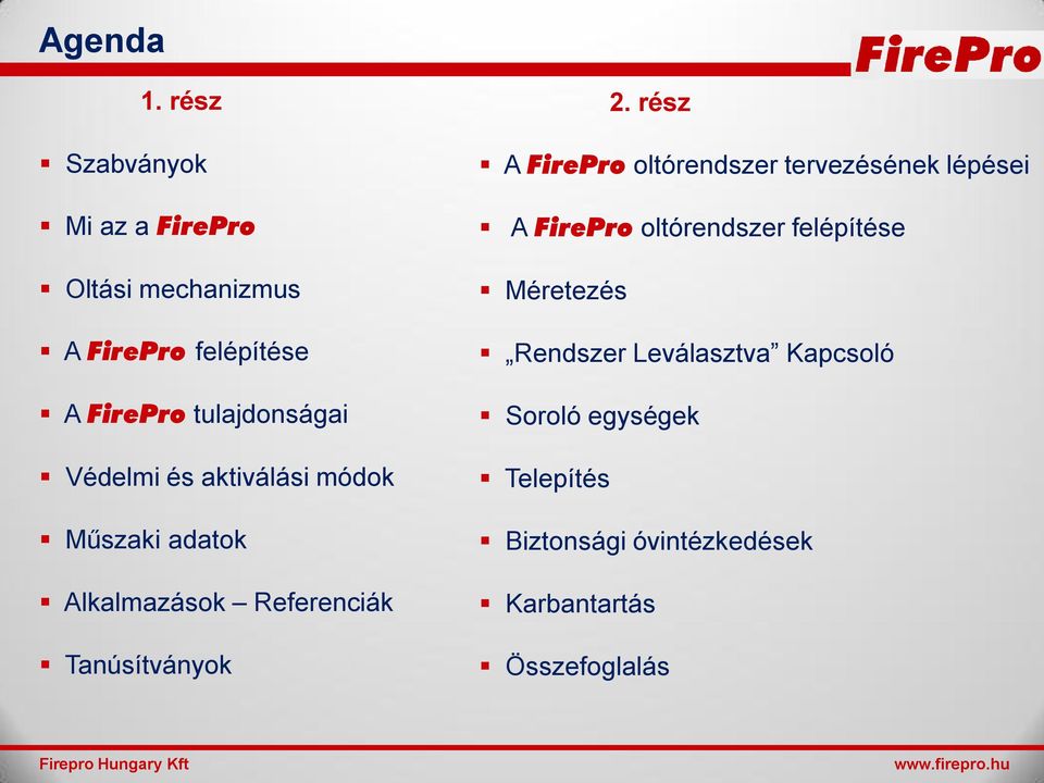 aktiválási módok Műszaki adatok Alkalmazások Referenciák Tanúsítványok 2.