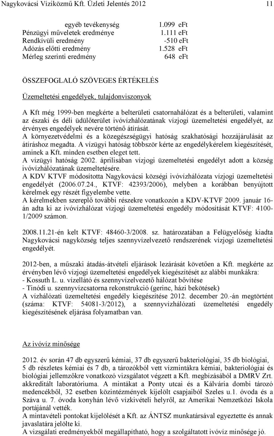 üdülőterület ivóvízhálózatának vízjogi üzemeltetési engedélyét, az érvényes engedélyek nevére történő átírását.