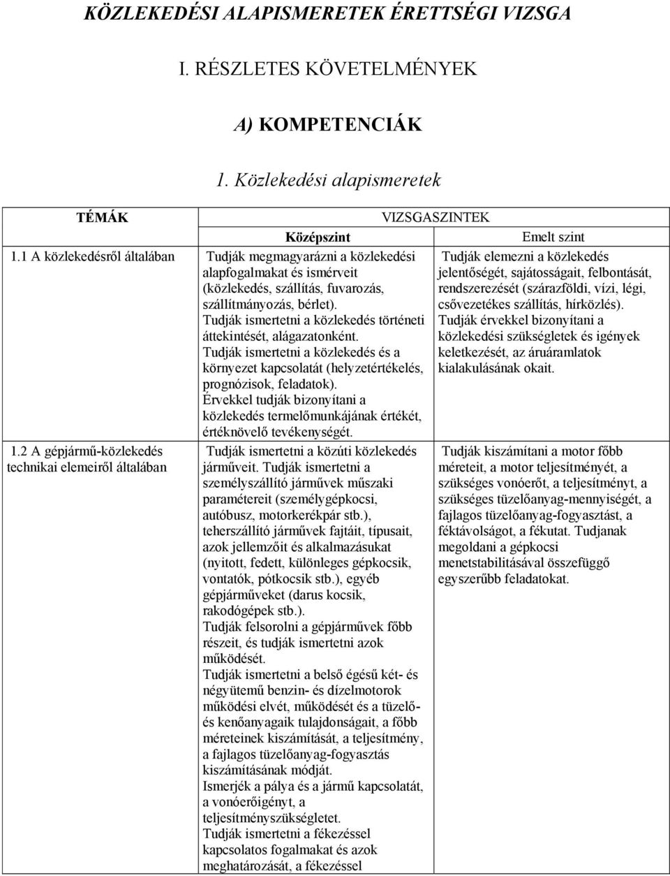 Tudják ismertetni a közlekedés történeti áttekintését, alágazatonként.