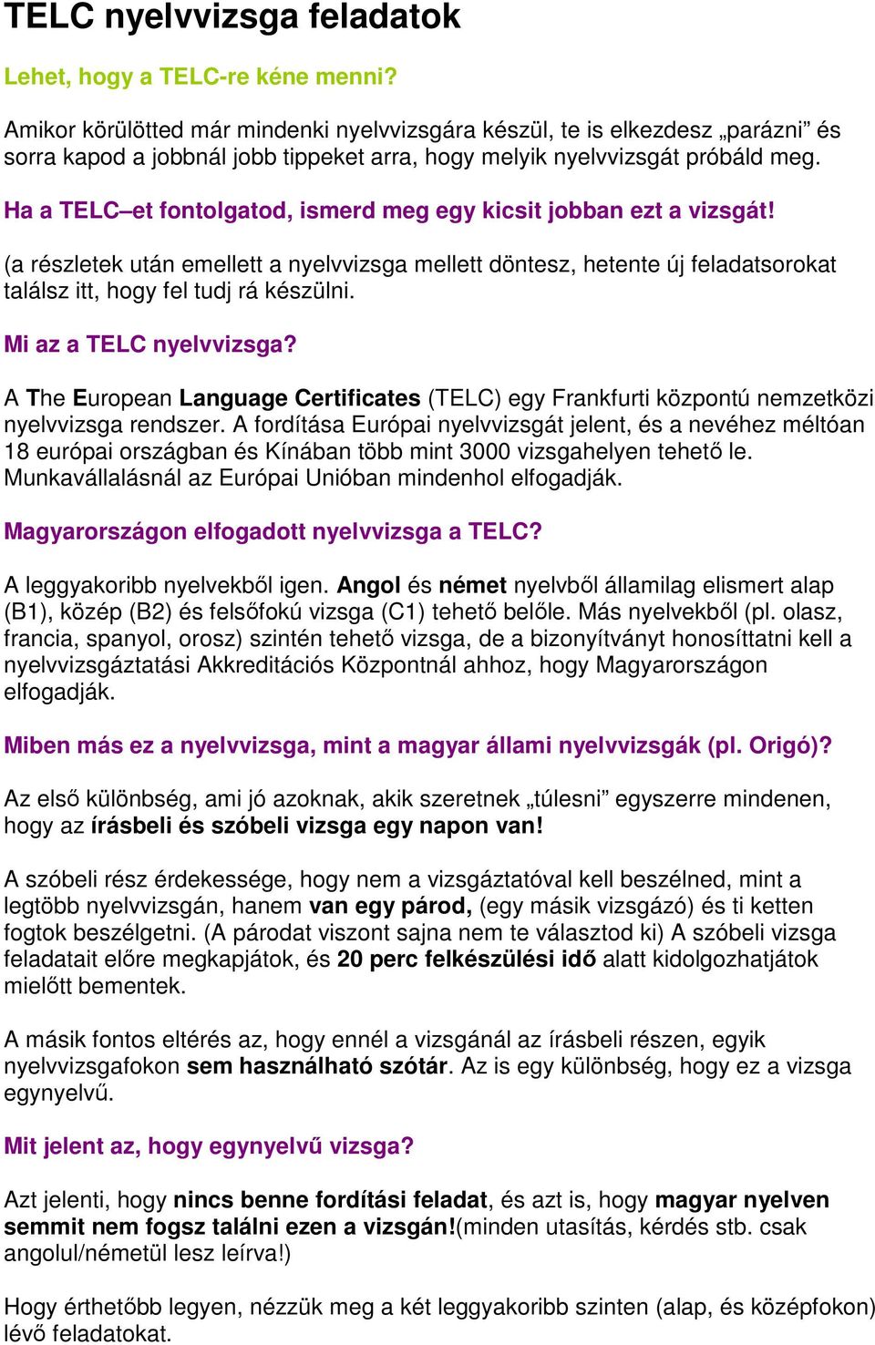 TELC nyelvvizsga feladatok - PDF Free Download