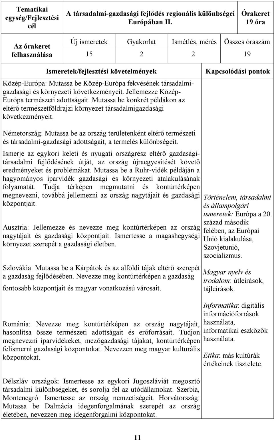 társadalmigazdasági és környezeti következményeit. Jellemezze Közép- Európa természeti adottságait.