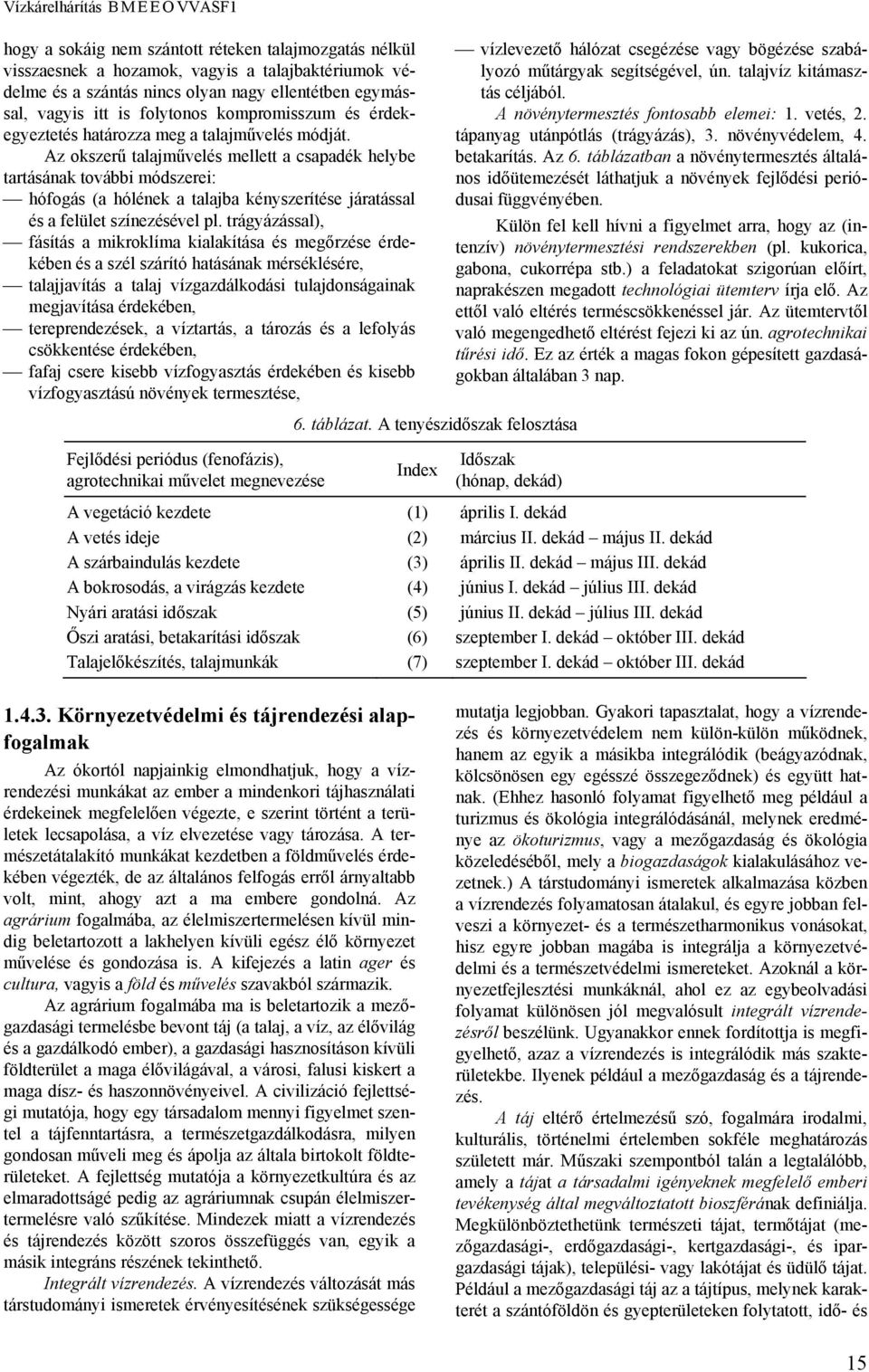 Az okszerű talajművelés mellett a csapadék helybe tartásának további módszerei: hófogás (a hólének a talajba kényszerítése járatással és a felület színezésével pl.