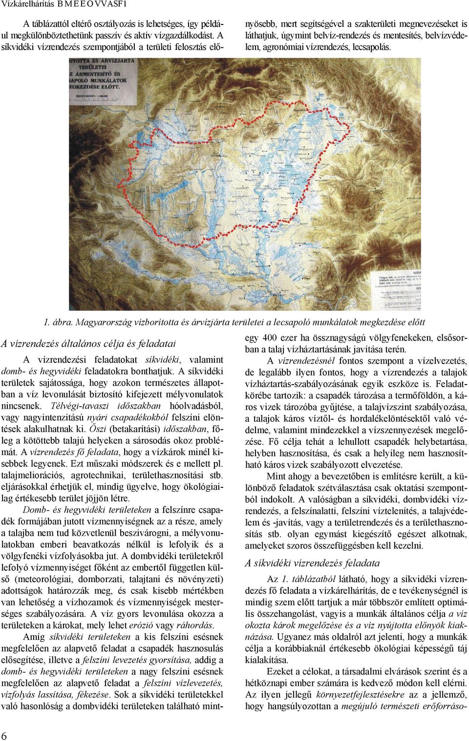 vízrendezés, lecsapolás. 1. ábra.