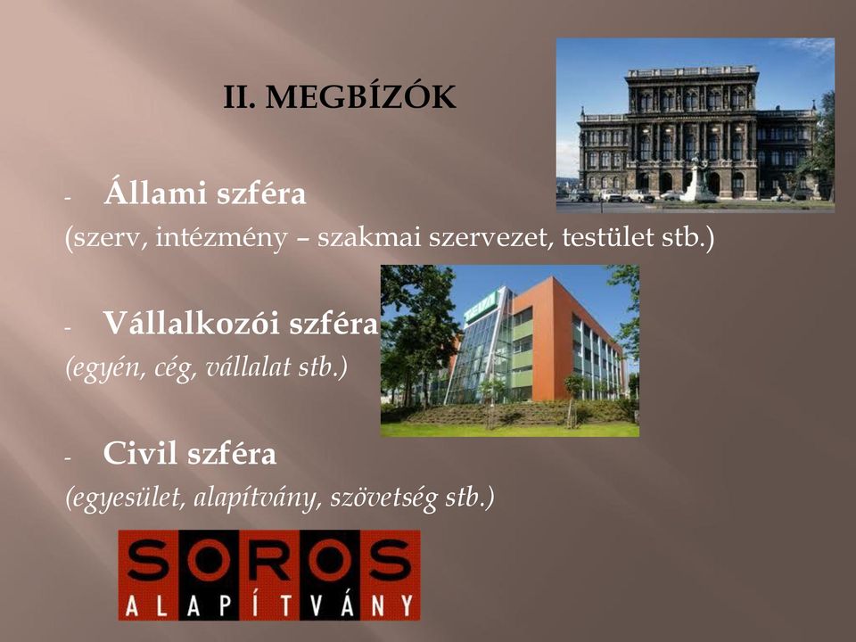 ) - Vállalkozói szféra (egyén, cég, vállalat