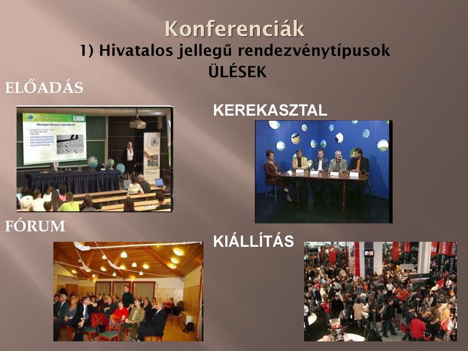rendezvénytípusok