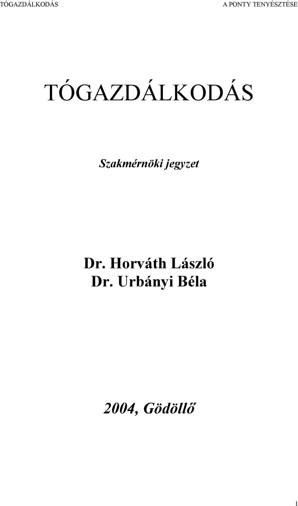 Dr. Horváth László Dr.